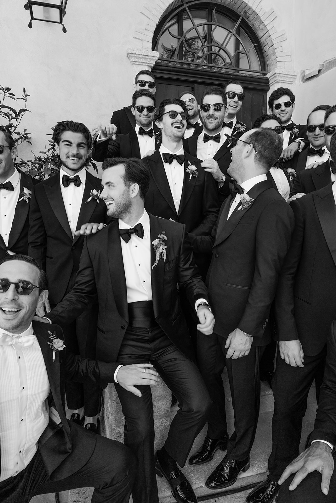 Bride and groom during an editorial couple session at Villa Baulieu
